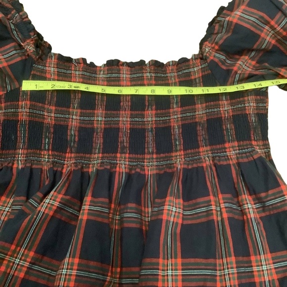Hill House Home Mini Nap Dress – Plaid Smocked Puff Sleeve Dress (Size 2XL) - Picture 8 of 11